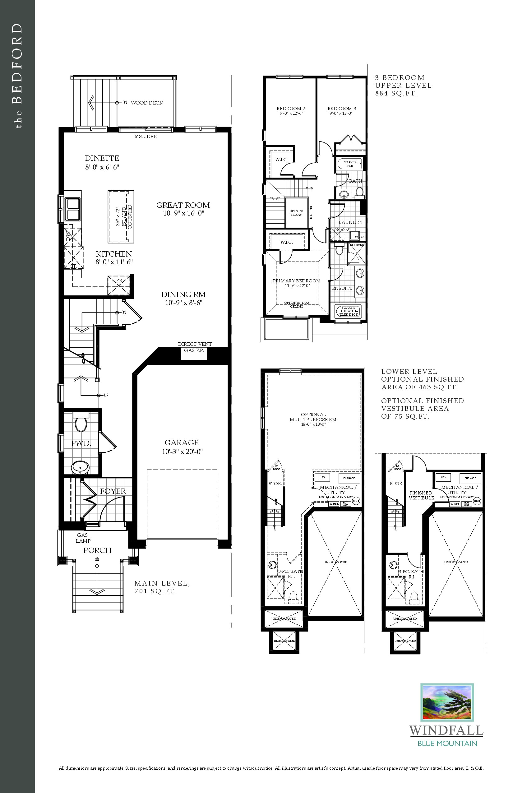 Lot 26R — Bedford A floor plan