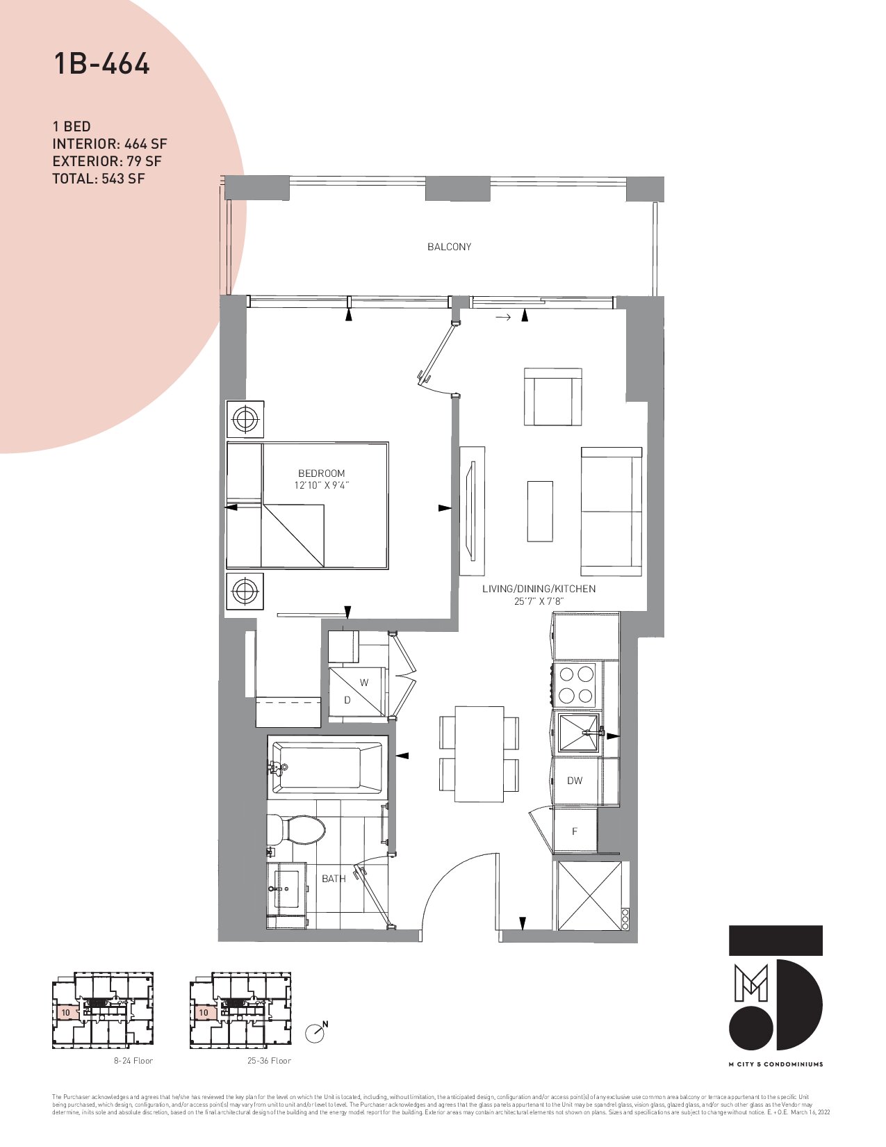 1B-464 floor plan