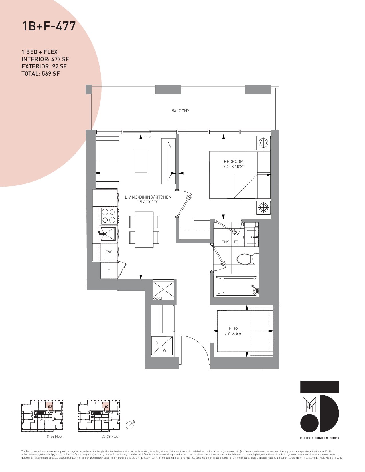 1B+F-477 floor plan