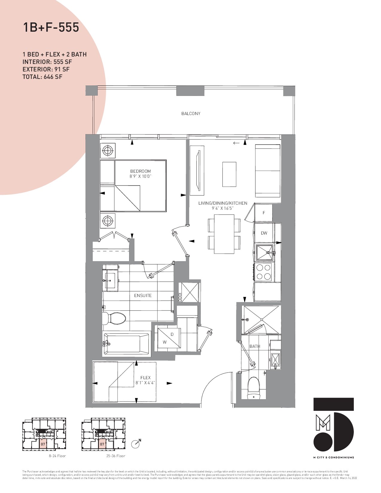 1B+F-555 floor plan