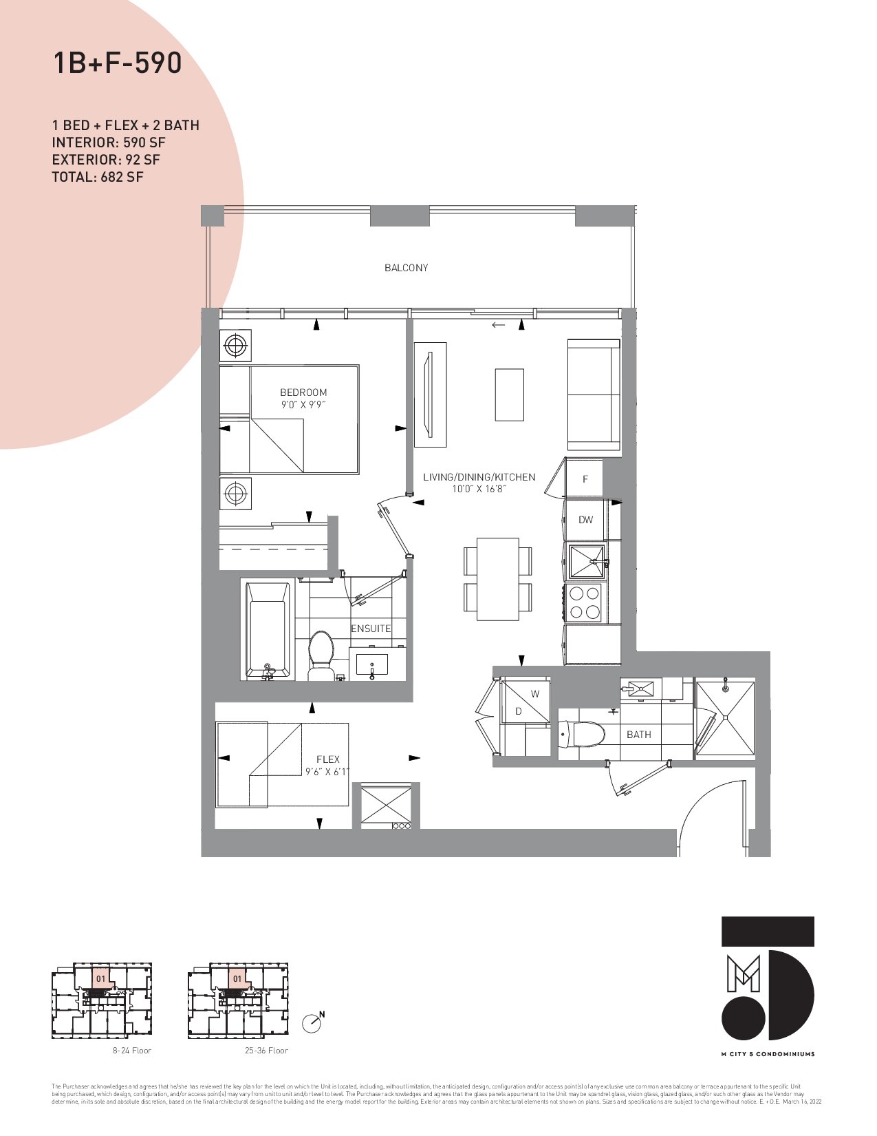 1B+F-590 floor plan