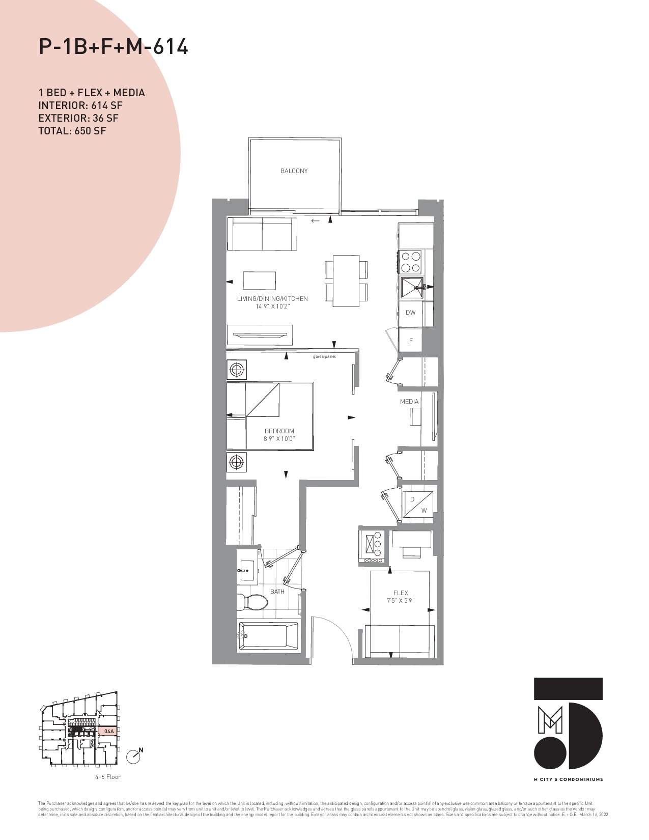 P-1B+F+M-614 floor plan