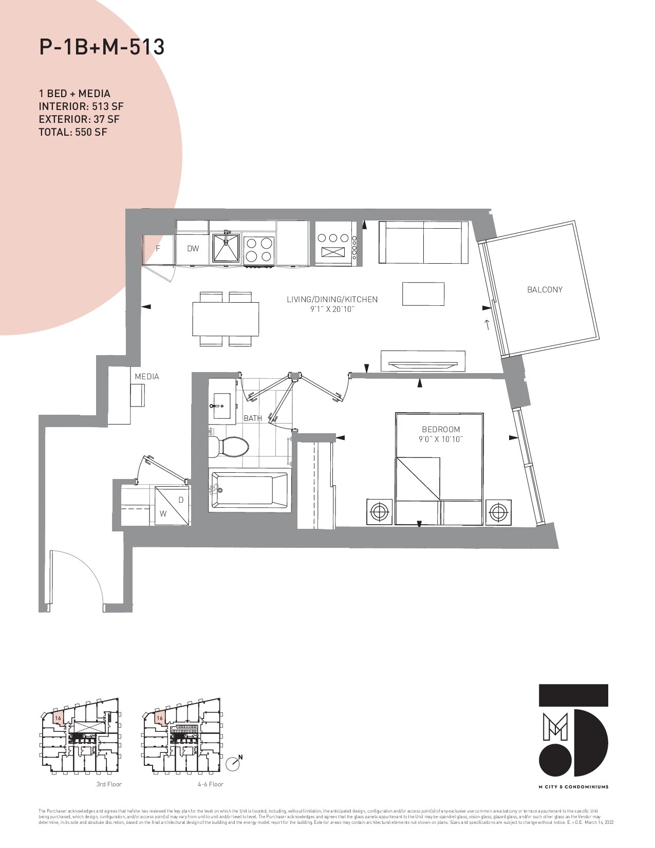 P-1B+M-513 floor plan