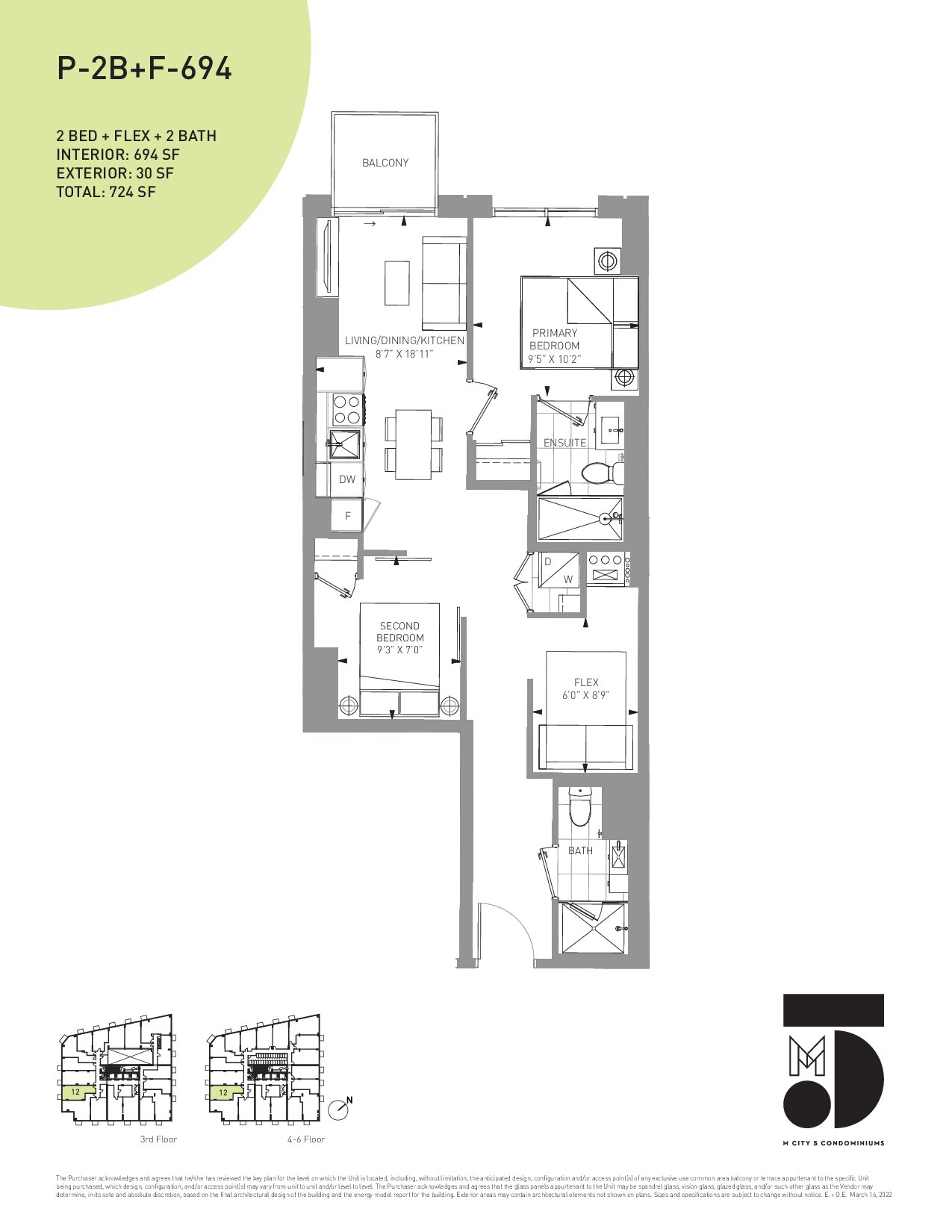 P-2B+F-694 floor plan