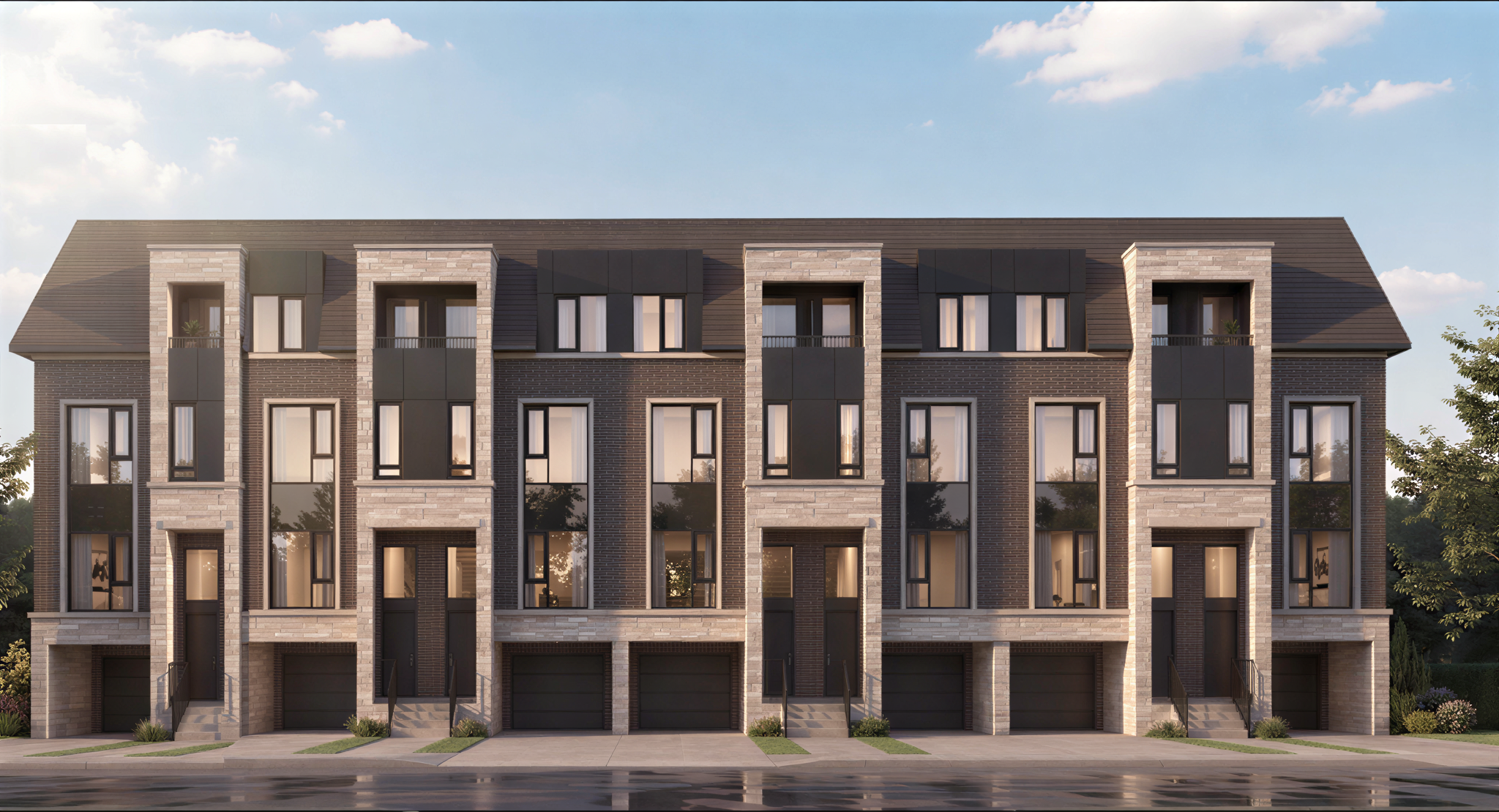 Chateau Towns in Markham — rendering 3