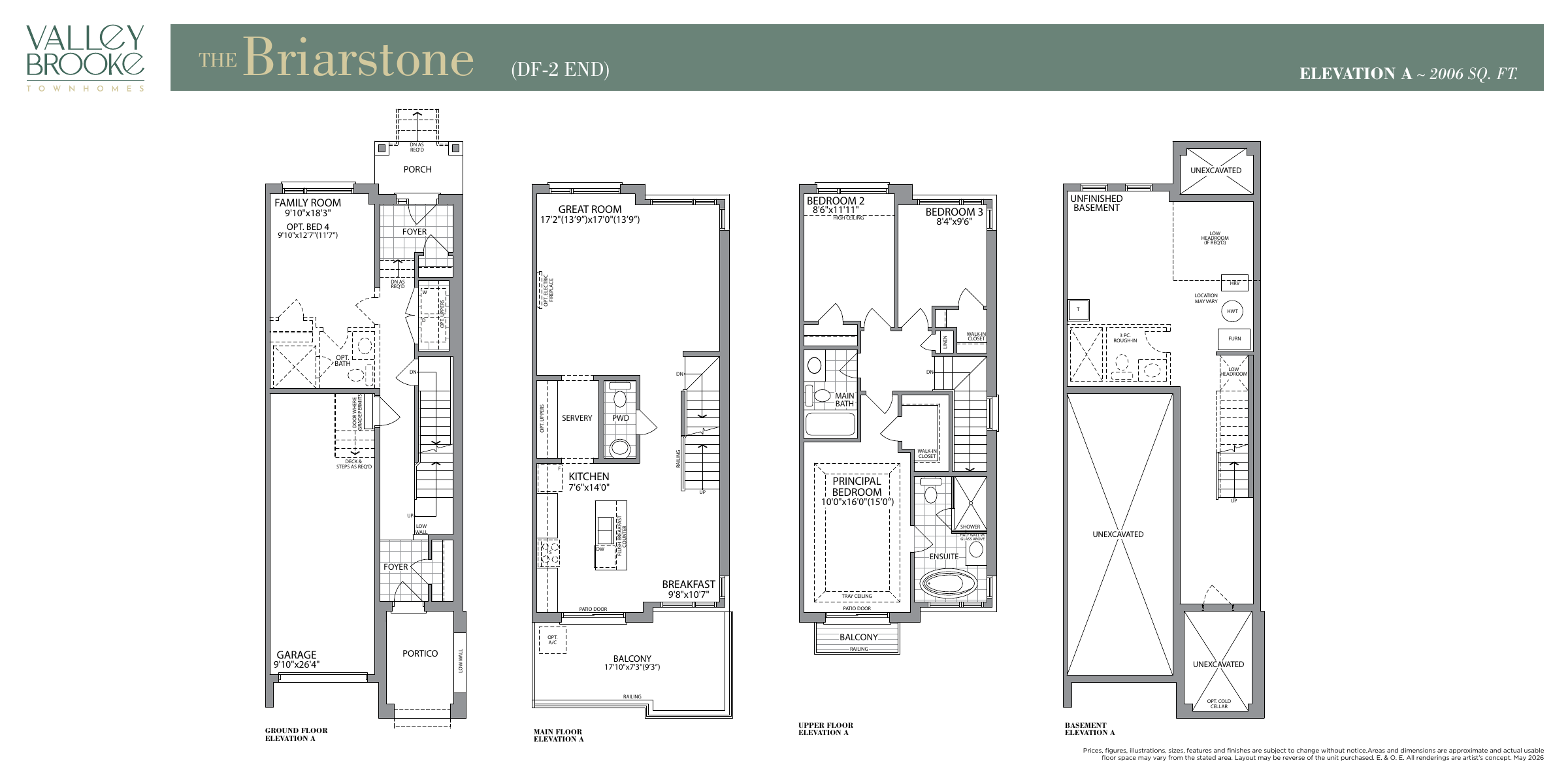Briarstone DF-2 END floor plan