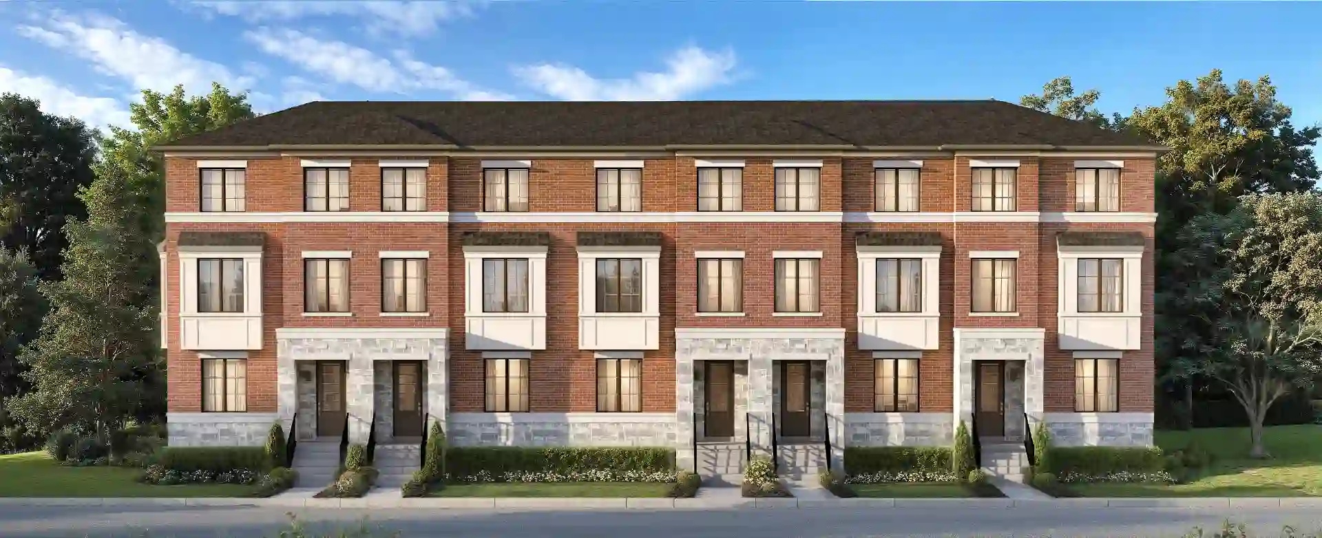 Elements Towns in Milton — rendering 3